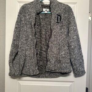 Disney Women’s Gray Zip-Up Sherpa